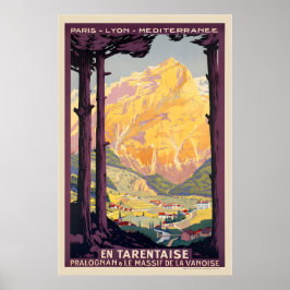 Tarentaise Valley Vanoise Massif France Vintage Poster