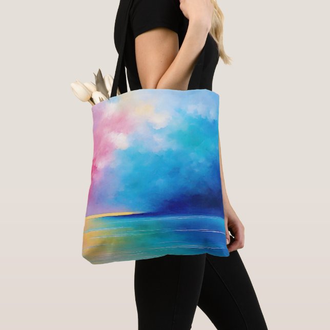 "Tarfarran" Pink und Blue Landschaft Seascape (Von Nahem)