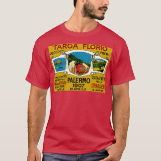 TARGA FLORIO Vintag Palermo Auto Racing Print T-Shirt