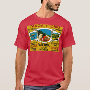 TARGA FLORIO Vintage Palermo Autorennen Druck T-Shirt