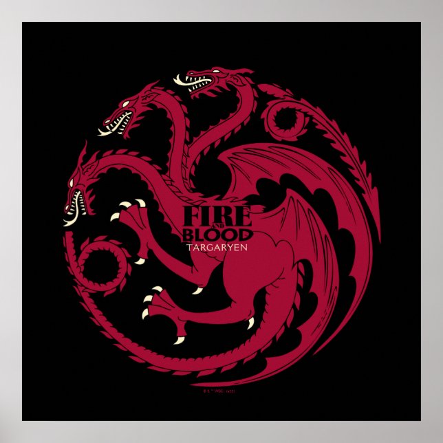 Targaryen Sigil - Feuer und Blut Poster (Vorne)