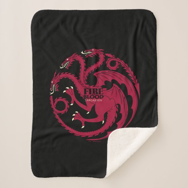 Targaryen Sigil - Feuer und Blut Sherpadecke (Vorderseite)
