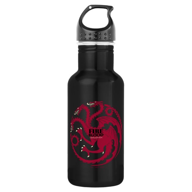 Targaryen Sigil - Fire & Blood Edelstahlflasche (Vorderseite)