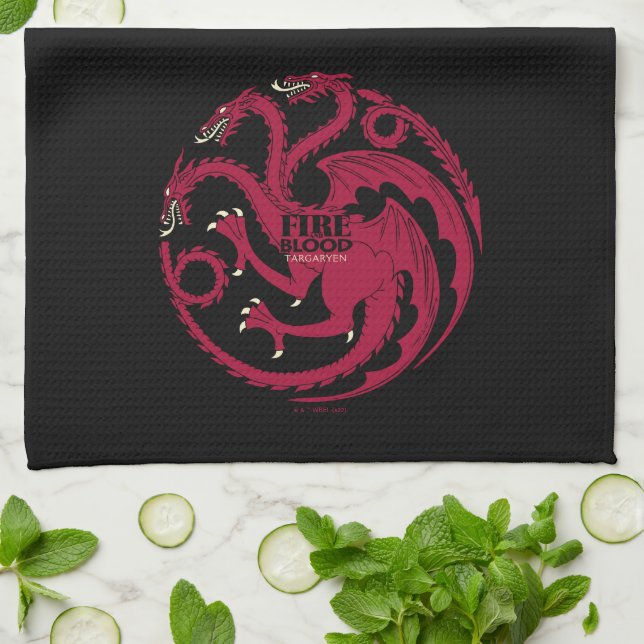 Targaryen Sigil - Fire & Blood Geschirrtuch (Gefaltet)