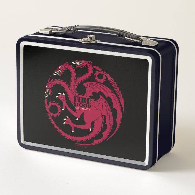 Targaryen Sigil - Fire & Blood Metall Brotdose (Vorderseite)