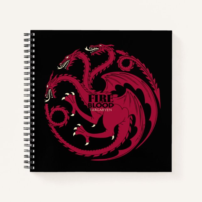 Targaryen Sigil - Fire & Blood Notizbuch (Vorderseite)