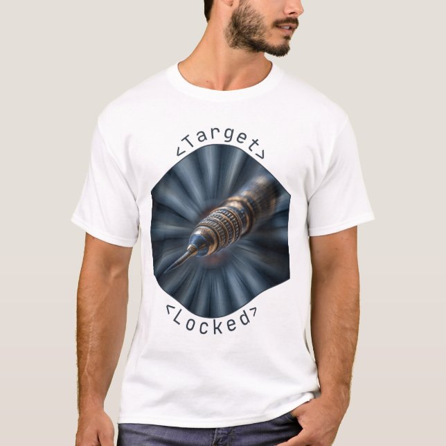 Target Locked-Fleckdesign T-Shirt (Vorderseite)
