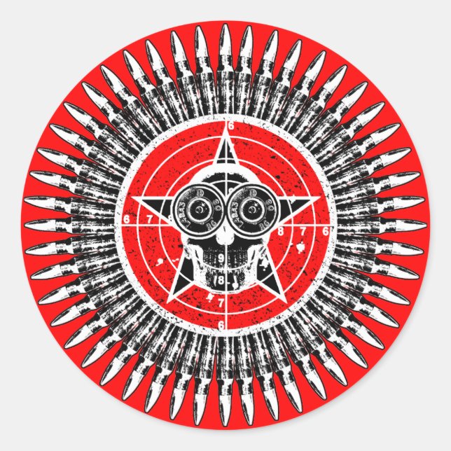 Target Practice Runder Aufkleber (Vorderseite)
