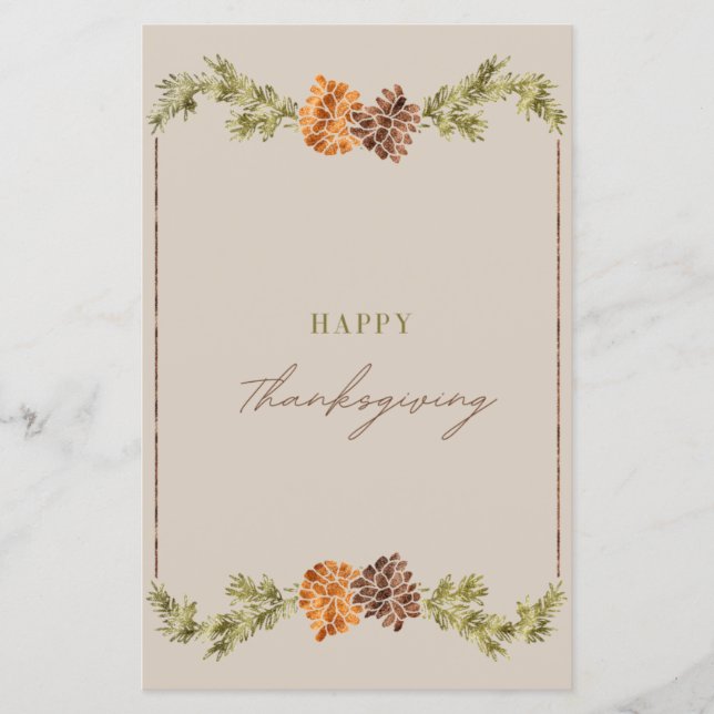 targeta elegante de acción de gracias (Vorderseite)