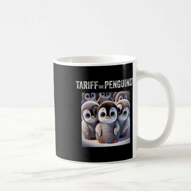 Tarif die Pinguine. Trump Tarife Kaffeetasse (Rechts)