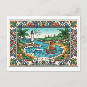 Tarifa Spanien Reise Postkarte