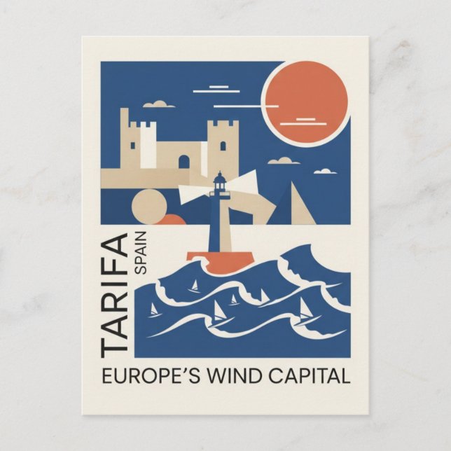 Tarifa Spanien Reise Postkarte (Vorderseite)