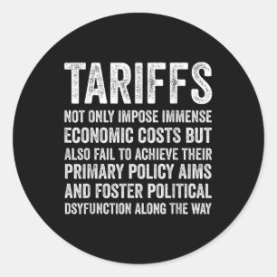 Tarife Funny Tariff Economics Politische Runder Aufkleber