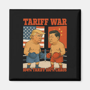Tariff War lustig Trump Vs Xi Jinping Boxing Match Magnet
