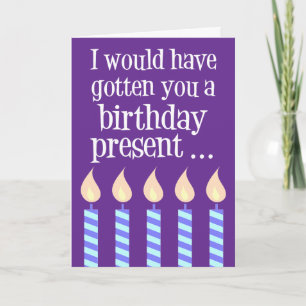Tariffs Funny Birthday Present Karte