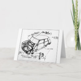 Tarjeta con esbozo de mini clásico karte