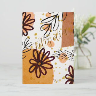Tarjeta con flores  einladung