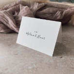 Tarjeta de Agradecimiento de Boda Española Dankeskarte<br><div class="desc">Esta tarjeta de agradecimiento de boda española es perfecta para una boda moderna. El diseño,  sencillo y elegante,  presenta una tipografía clásica y linda en blanco y negro.</div>