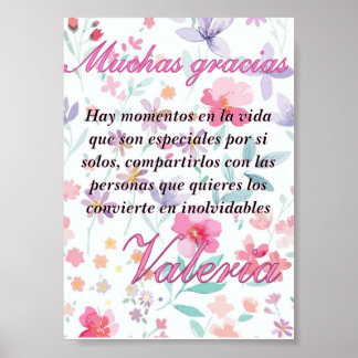Tarjeta de agradecimiento poster