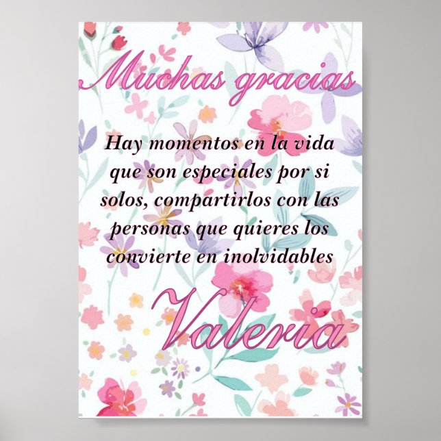 Tarjeta de agradecimiento poster (Vorne)