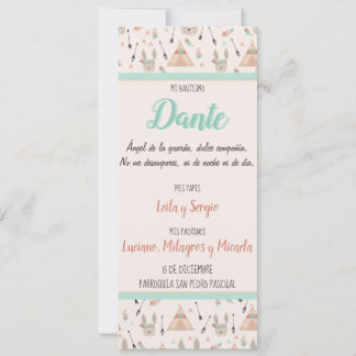 Tarjeta de Bautizo, Nacimiento Feiertagskarte