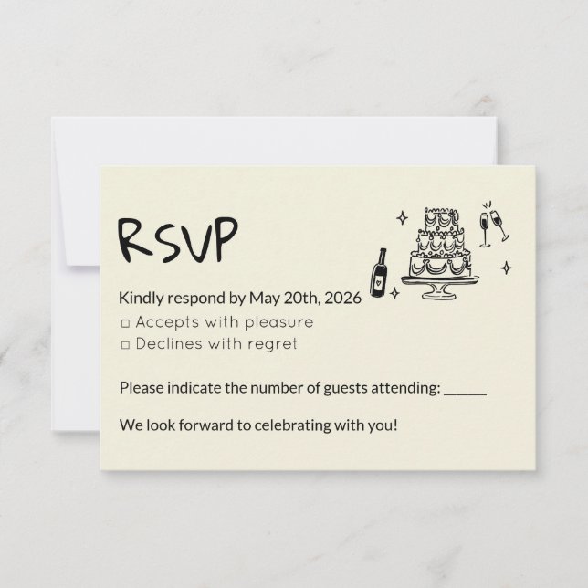 Tarjeta de confirmación RSVP karte (Vorderseite)