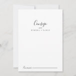 Tarjeta de Consejos Boda Española Hinweiskarte<br><div class="desc">Esta tarjeta de consejos boda española es perfect para una boda moderna. El krankño, sencillo y elegante, presenta una tipografía clásica y linda en blanco y negro. Estas tarjetas son perfect tas para una boda, una ducha nupcial, una ducha de bebé, una fiesta de graduación y más. Personalice las tarjetas...</div>