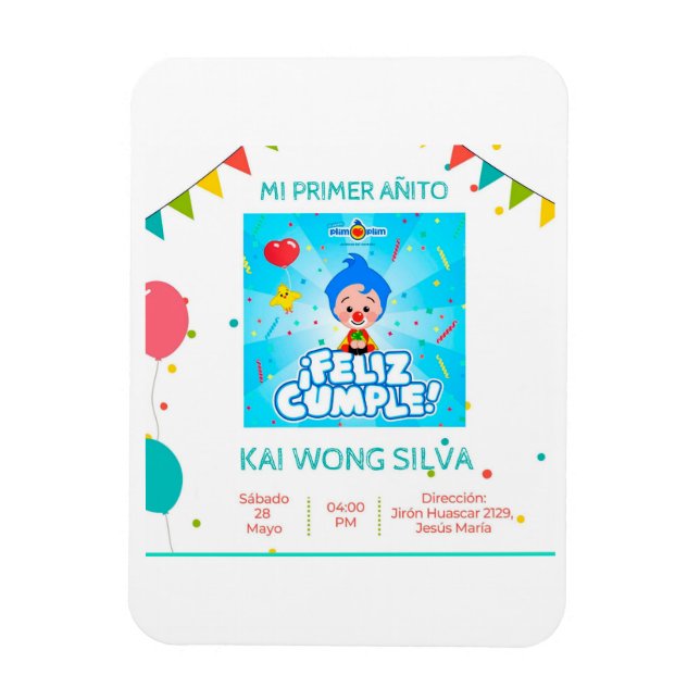 Tarjeta de cumpleaños magnet (Vertikal)