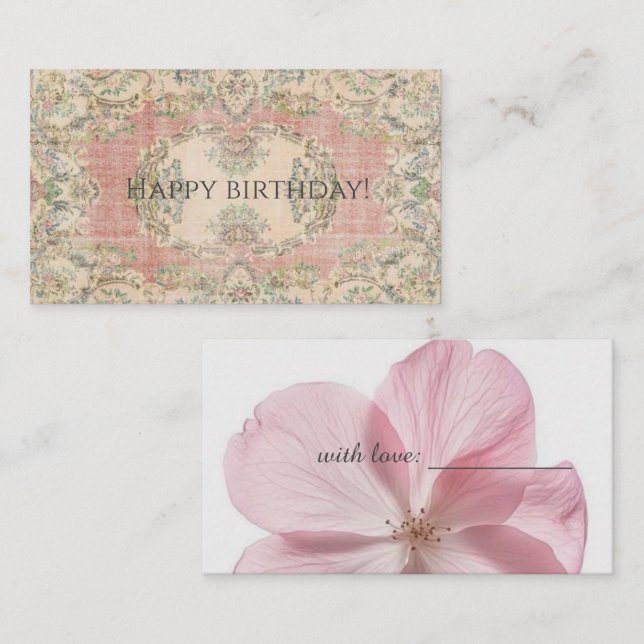 Tarjeta de cumpleaños visitenkarte (Vorne/Hinten)