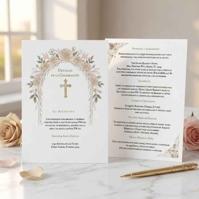 Tarjeta de Detalles de Boda Catolica  Begleitkarte (Von Creator hochgeladen)