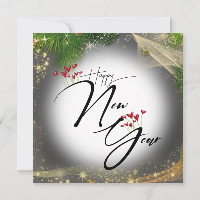 Tarjeta de felicitación plana con corazones karte (Vorderseite)