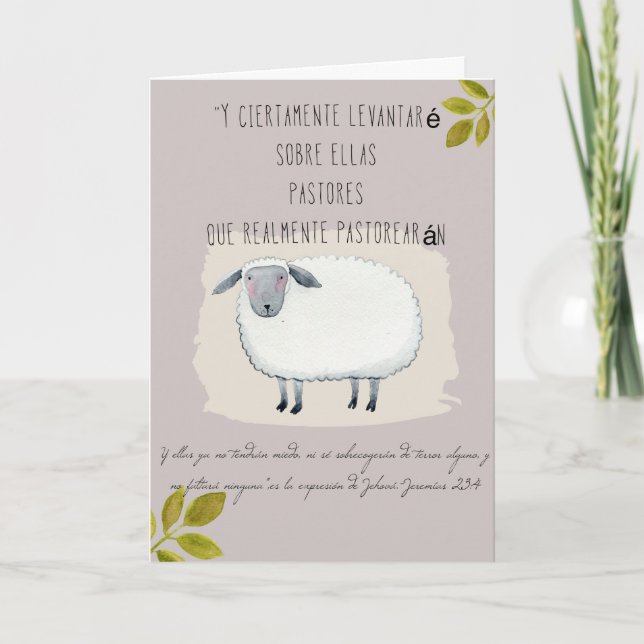 Tarjeta de Gracias Para los ancianos De cong. Dankeskarte (Vorderseite)