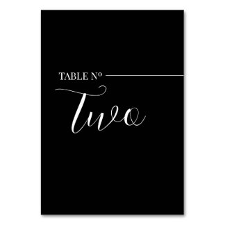 Tarjeta De Mesa  Modern Black and White Table Numb Tischnummer