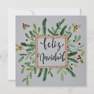 Tarjeta de navidad acuarela feiertagskarte