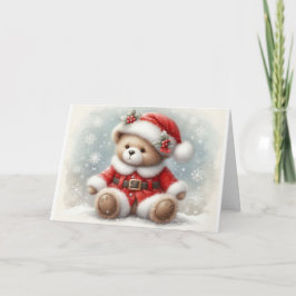 Tarjeta de Navidad con imagen de osito de Navidad Karte