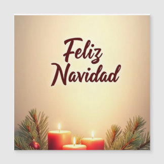Tarjeta de Navidad elegante con detalles dorados Y Magnetkarte
