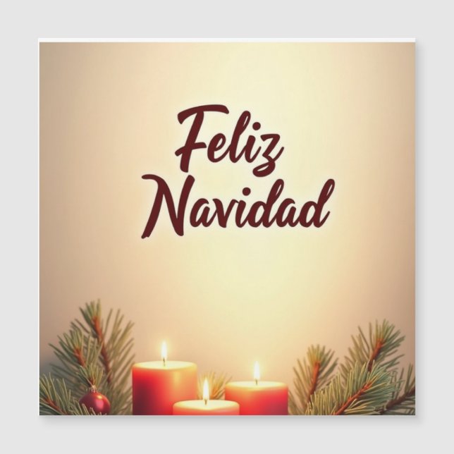Tarjeta de Navidad elegante con detalles dorados Y Magnetkarte (Vorderseite)