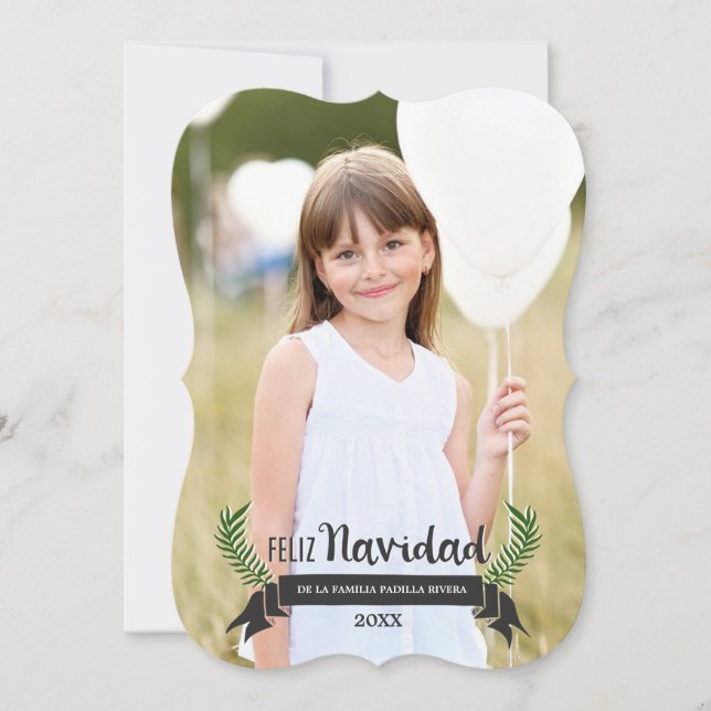 Tarjeta de Navidad Elegante Feiertagskarte (Vorderseite)