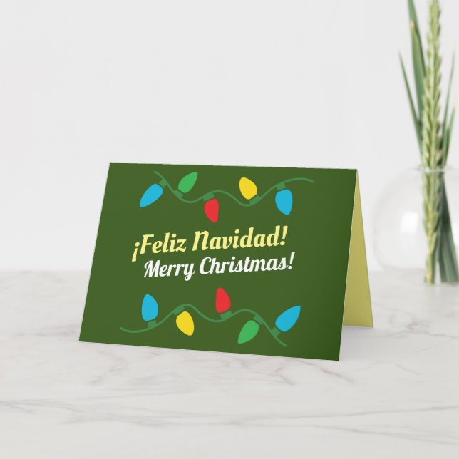Tarjeta de Navidad en Inglés y Español / Spanisch Karte (Vorderseite)