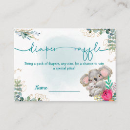 Tarjeta de recepción Diaper Raffle Begleitkarte