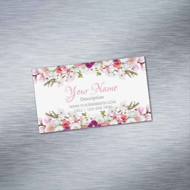 Tarjeta de visita - Floral Magnetische Visitenkarte (Beispiel)