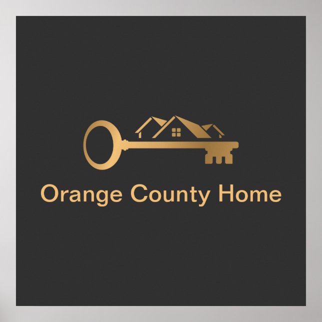 Tarjeta De Visita Inmobiliaria Professionelles Agr Poster (Vorne)