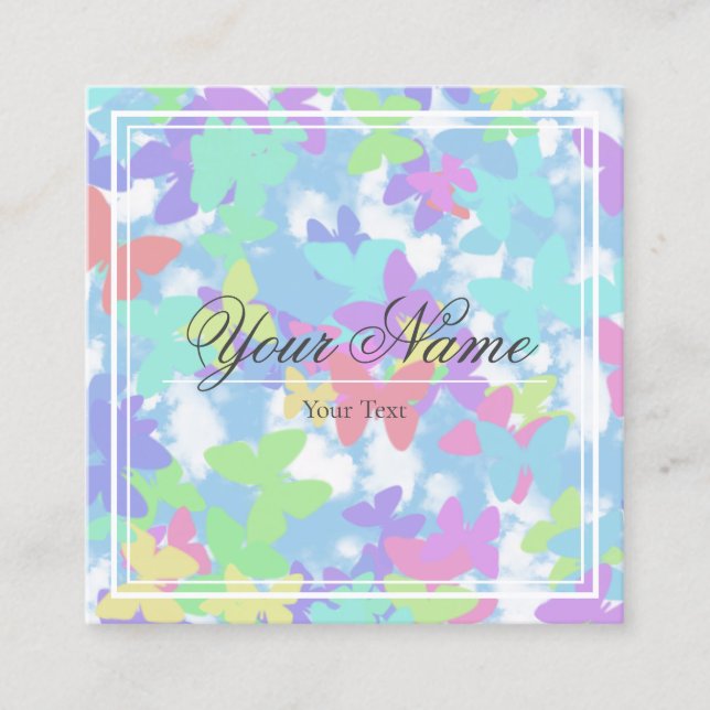 Tarjeta de Visita - Mariposas Quadratische Visitenkarte (Vorderseite)