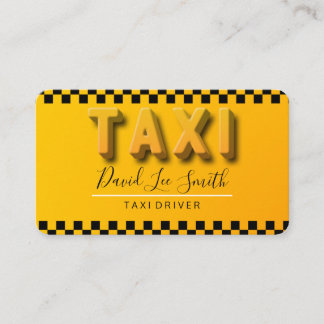 Tarjeta De Visita Taxista / Servicio Cab Visitenkarte