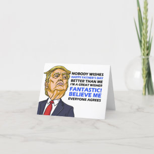 Tarjeta Funny Fathers Day Card - Donald Trump Card Dankeskarte
