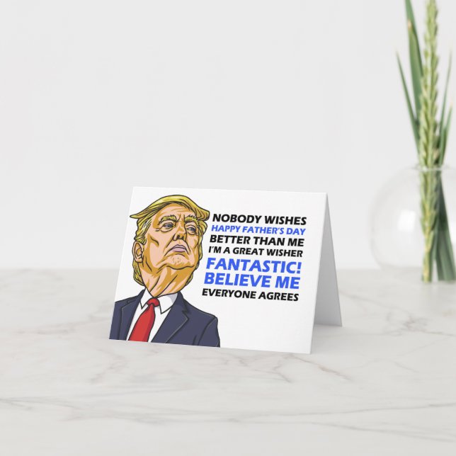 Tarjeta Funny Fathers Day Card - Donald Trump Card Dankeskarte (Vorderseite)