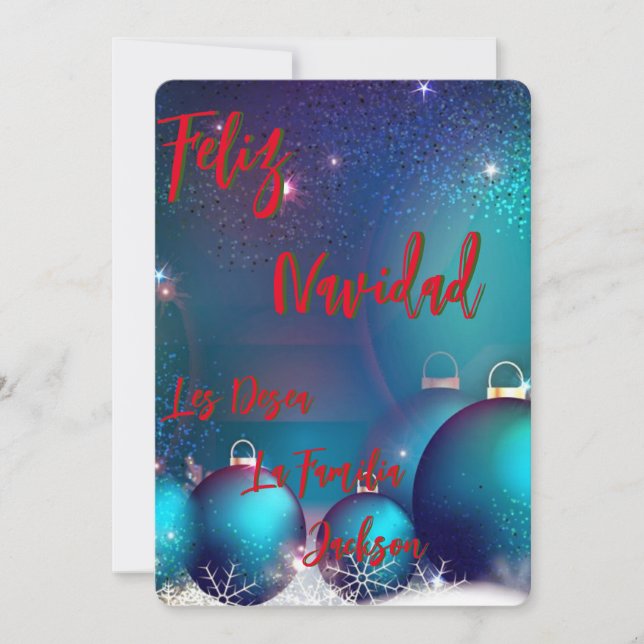 Tarjeta Navideña Feliz Navidad personalizada (Vorderseite)