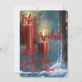 Tarjeta Navideña Feliz Navidad personalizada
