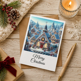 Tarjeta navideña. Tarjeta de felicitación plegada Karte