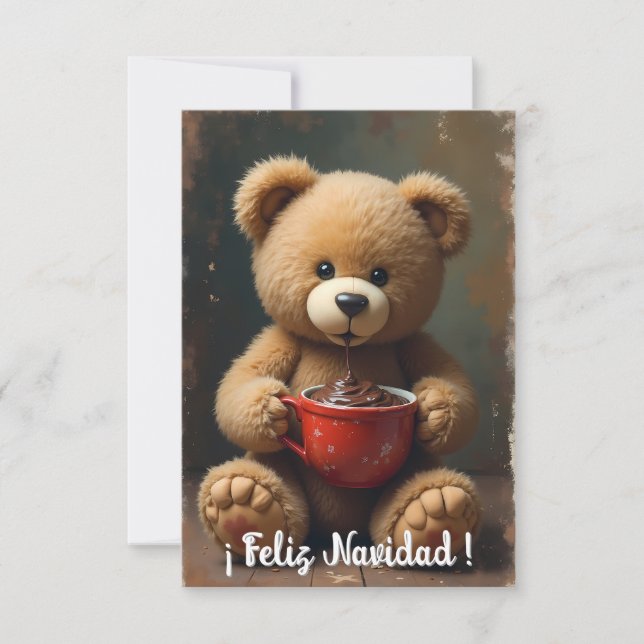 Tarjeta navideña Teddy #4 Dankeskarte (Vorderseite)